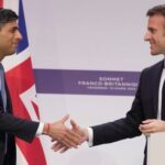 French President Macron and Britain’s Prime Minister Sunak attend a
