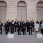 Britain’s Prime Minister Sunak and French President Macron attend the