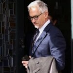 Former British football player Lineker leaves home in London